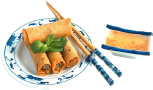 Photo of spring rolls. Advertising opportunities for Chinese takeaways