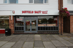 Duffield Balti takeaway on New Zealand Lane in Duffield