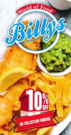 Menu for Billy's World Of Food - Fish Bar, Pizzas, Kebabs, Burgers, Wraps takeaway in Nottingham