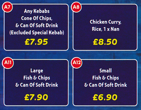 Takeaway menu for Briggs Fish Bar on Nottingham Road in Ilkeston - Special Offers