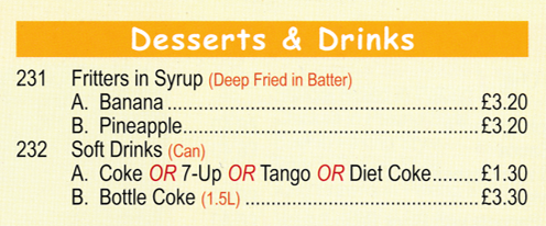 Menu for China Kitchen Chinese takeaway in Wollaton / Bilborough