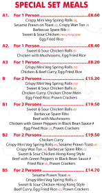 Menu for Golden Dragon Chinese food takeaway on Outram Street in Sutton-In-Ashfield NG17 4FS