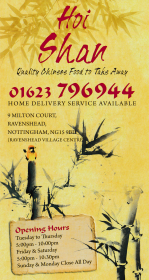 Hoi Shan in Ravenshead takeaway and delivery menu