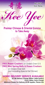 Scroll down for the full menu.. Menu for Kee Yee Chinese food takeaway on Arthur Street in Mansfield