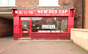 New Red Cap Chinese food takeaway on Derby Road in Stapleford