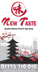 Menu for New Taste Chinese takeaway on Derby Road in Heanor