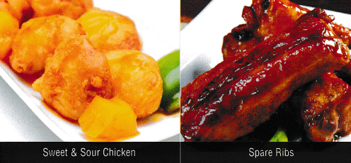 Menu for New Yeung Chow - Chinese food to takeaway - Pic of Sweet & Sour Chicken, Spare Ribs