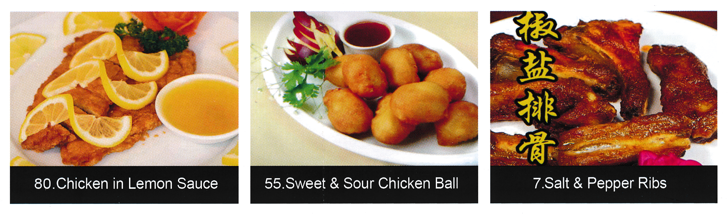 Takeaway menu for Noble House Chinese and Thai restaurant in Heanor, Derbyshire DE75 7GE