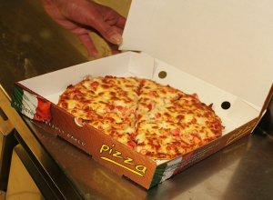 Photo of a delicious pizza.