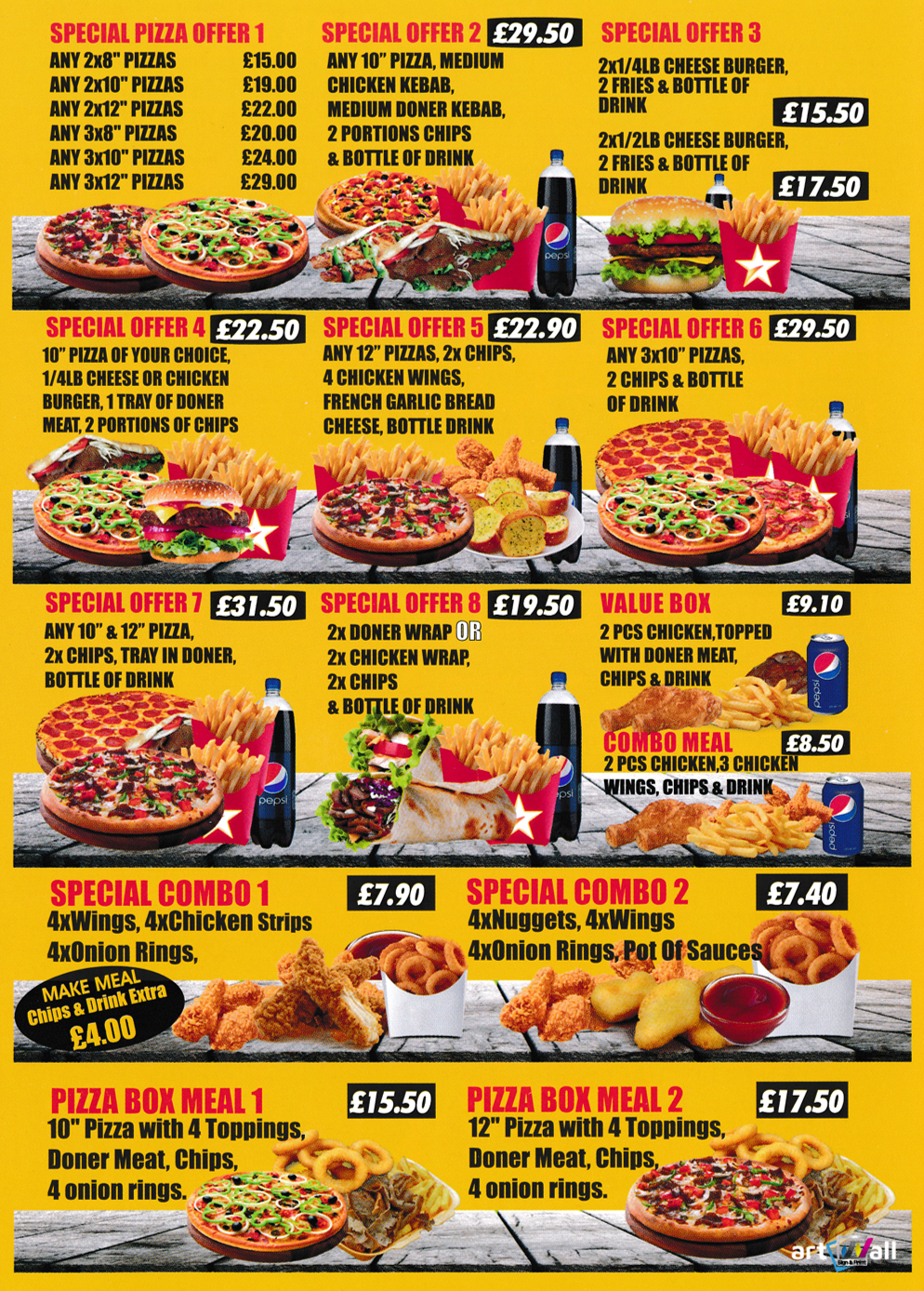 Menu for Pizza Bella - Special Offers, Pizza offers.. Pizza Bella on Bath Street in Ilkeston, Derbyshire DE7 8FF
