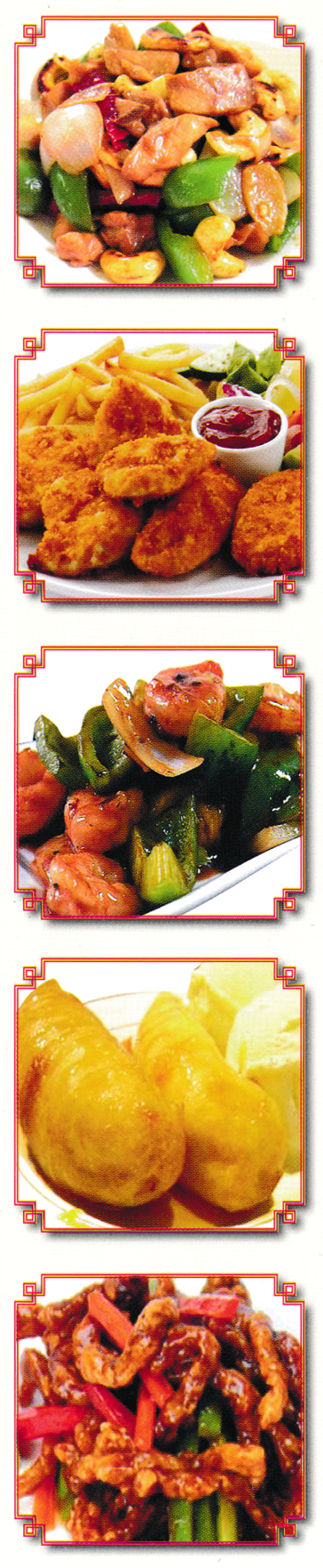 Menu for Red Hat - photos of Chinese meals. Takeaway food in Nottingham.