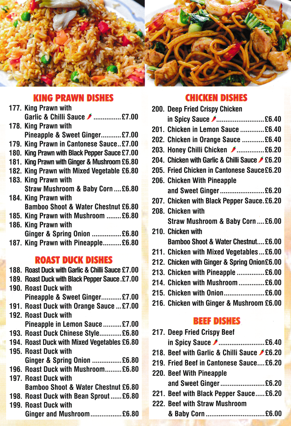 Takeaway and delivery menu for Saigon on Trent Road in Sneinton, Nottingham