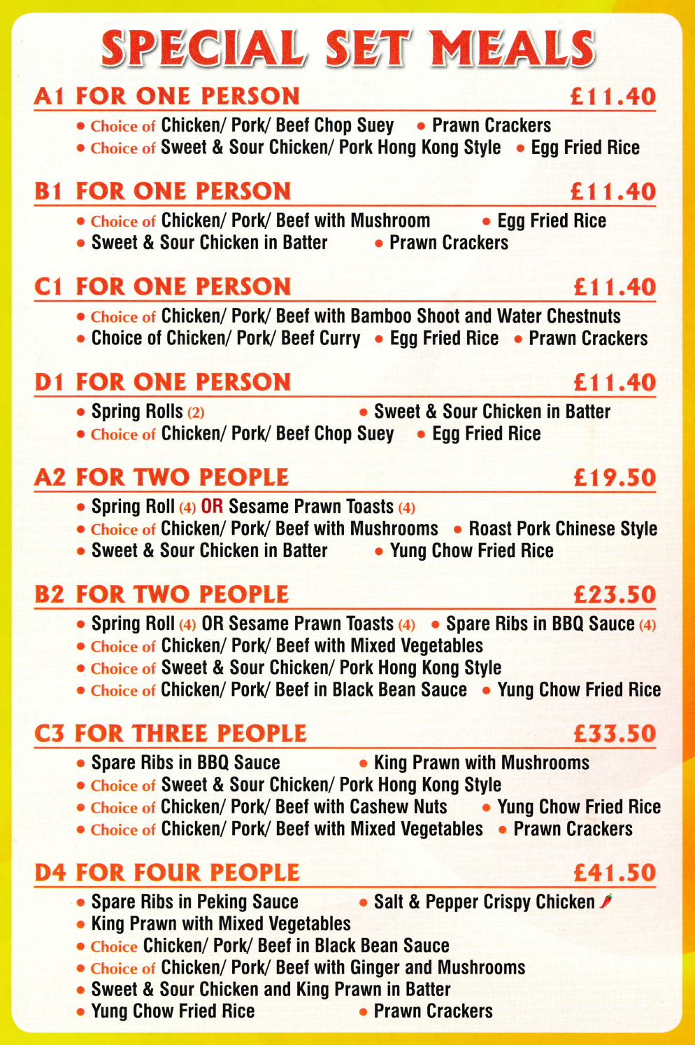 Takeaway and delivery menu for Saigon on Trent Road in Sneinton, Nottingham