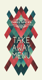 Takeaway and delivery menu for Three Spices Indian restaurant in Ruddington near Nottingham.