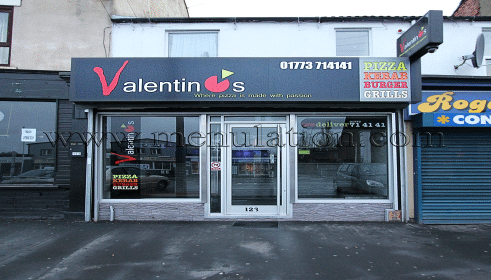 Photo of Valentino's pizza, kebab and fast food takeaway in Langley Mill near Nottingham