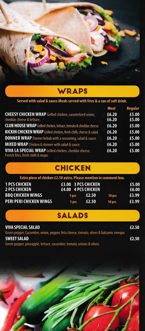Menu Phone Number And Opening Hours For Viva La Pizza In Silverdale 