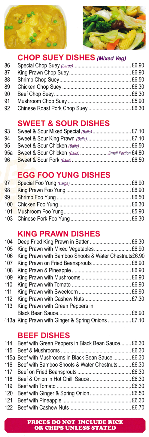 Menu for Yau's Kitchen - Sweet & Sour Pork Balls, Chicken Chop Suey, Chinese Pork Foo Yung, Beef with Cashew Nuts, Sweet & Sour Chicken Balls..