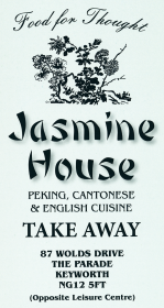 Menu for Jasmine House Chinese takeaway on Wolds Drive in Keyworth NG12 5FT