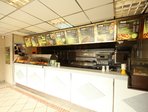 The Kegworth Fish Bar counter